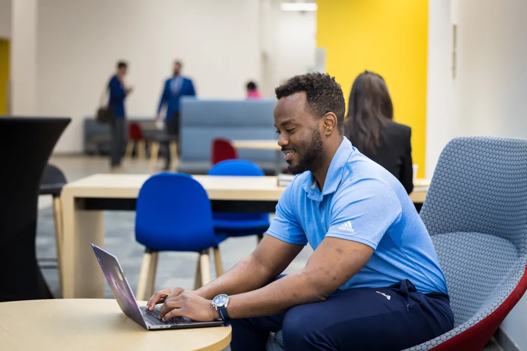 Student working on their computer