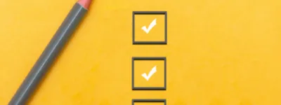 stock photo of check boxes in a list